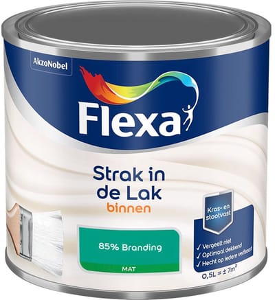 Flexa - Strak In De Lak Binnenlak Mat - 85% Branding - Mengverf - 500 Ml