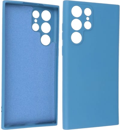 Fashion Backcover Telefoonhoesje - Color Hoesje - Geschikt voor Samsung Galaxy S22 Ultra - Navy