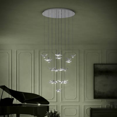 EGLO Stars of Light LED-hanglamp Paratebueno chroom rond 17-lichts.