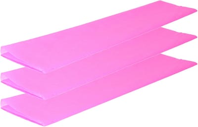 Crepe papier platte vellen - 3x - roze - 250 x 50 cm - Knutselen met papier - Knutselspullen