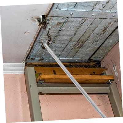 Zoldertrap Haak - Plafond Accessoire - Zolder Toegang - Modulaire Montage - 102cm Lengte - Zilver