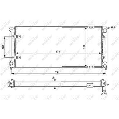 Radiator, motorkoeling NRF 58712