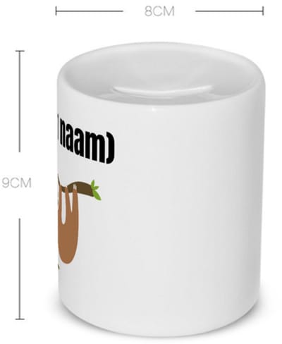 Akyol - luiaard met eigen naam Spaarpot - Luiaard - luiaard liefhebbers - iemand die houdt van luiaards - verjaardag - cadeau - kado - 350 ML inhoud