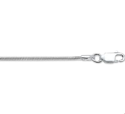 The Jewelry Collection Ketting Slang Rond 1,6 mm - Zilver