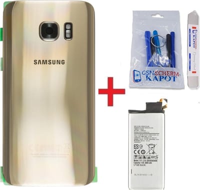 Achterkant + Batterij Geschikt voor Samsung Galaxy S7 – Premium – Goud