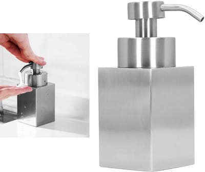 Dailygoods- Zeepdispenser Roestvrij Staal - Schuimende Zeepdispenser - Handlotiondispenser - Zeepdispenser Keuken - Zeepdispenser Douche - PP-pompkop