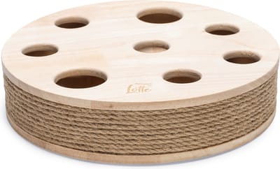 Designed by Lotte Raya - Kattenspeelgoed - Hout - Bruin - 30x30x7 cm