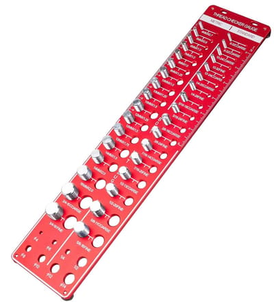 Draadvormen Meter - Schroefdraad Controle - Onderdelen Identificeren - 34 Gaten - 43 cm - Metaal