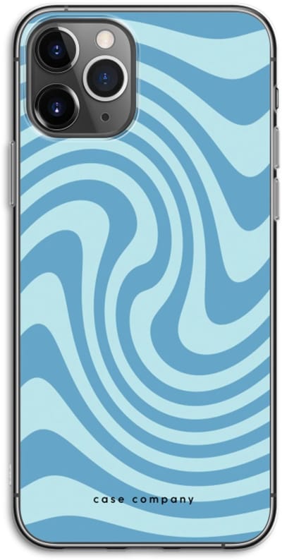 Case Company® - Hoesje geschikt voor iPhone 11 Pro hoesje - Swirl Blauw - Soft Cover Telefoonhoesje - Bescherming aan alle Kanten en Schermrand
