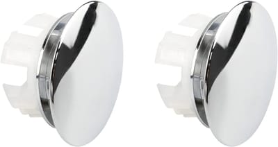 Stainless Steel Overflow Cover, 2 Pieces, Overflow Cover, Chrome Plated, for Bathroom, Kitchen, Sink Replacement