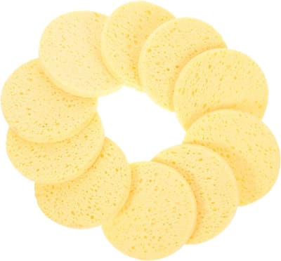 Cellulose Wattenbolletjes - Reinigingspads Gezicht - Make-up Verwijderen - Huidvriendelijk Materiaal - 8x8x1 cm - Geel