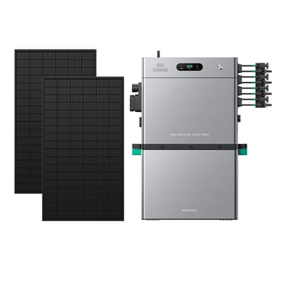 Zendure SolarFlow 2400 Pro - SolarFlow 2400 Pro (2.4 kWh) / 1*AB3000L (2.88 kWh) / 2*450W Bifacial Panel (1170Wp Max)