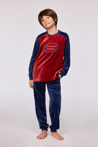 Woody pyjama jongens - rood - 252-10-QRM-V/495 - maat 128