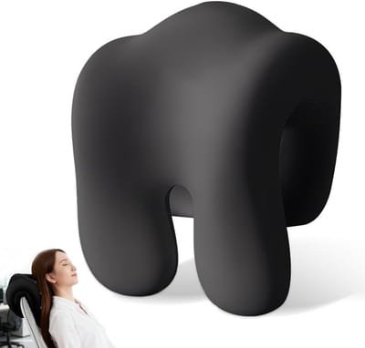 Ergonomisch nekkussen van traagschuim voor bureaustoelen, verstelbaar hoofdsteunkussen voor optimale ondersteuning, zwart
