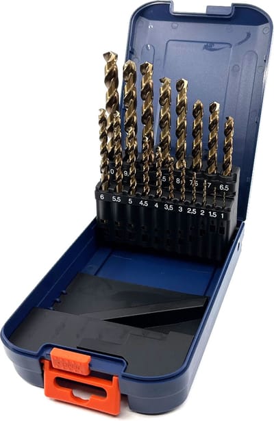 UFAST borenset - 19 delig - Ø 1 tot Ø 10 mm x 0.5 mm - HSS Co Cobalt - In cassette