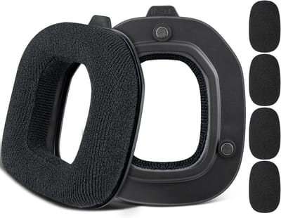 Vervangende oorkussens voor Astro A50X/A50 Gen4/A50 Gen5 headset - Velours en hoogdichtheidsschuim, comfortabele earpads in zwart voor betere geluidsisolatie en draagcomfort