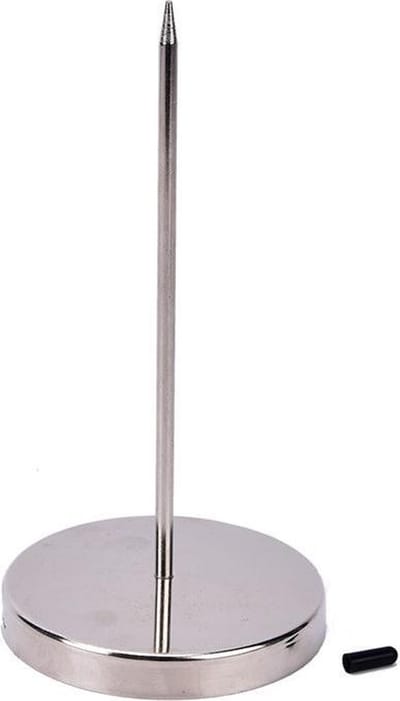 Luxe stalen bonnenprikker - Metaal - Bonnenhouder - Zilver - 12 cm - Bonnetjes prikker - Papier prikker - Prikstok