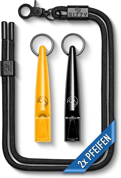 Hondenfluitjes Set - Opvoedingshulp Hond - Gedragstraining Honden - Helder Verreikend Geluid - 2 Stuks - Zwart