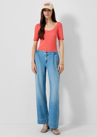 s.Oliver -qs Jeans Blue Denim Größe: W36L32 | Ausgestellte Hosen Outlet | Damen | Blau