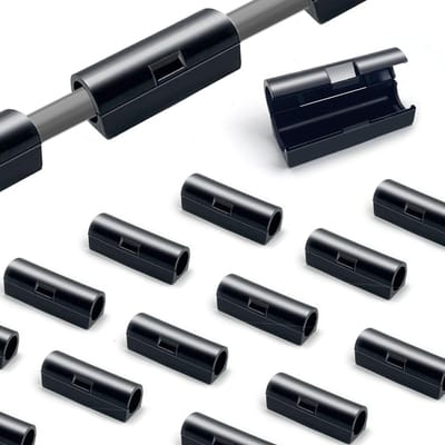 20 Stuks Kabel Organizer Clips voor Kabelbeheer, Zelfklevende Kabelhouders voor Bureau en Draadbeheer (Zwart)