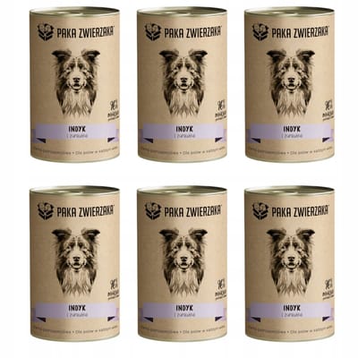Paka Zwierzaka - Serie Hypoallergeen - Kalkoen en Cranberry - Zonder Granen - 6x400g