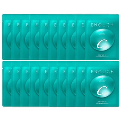 Masque Visage Hydratant Éclaircissant Collagen 3X 25g × 10 Feuillets (3 Options) # 30 Sheets