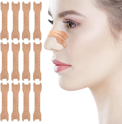 Extra Sterke Neusstrips voor Betere Ademhaling, Verlichting van Neusverstopping, Allergieën en Snurken - 100 Stuks (66 x 19 mm)