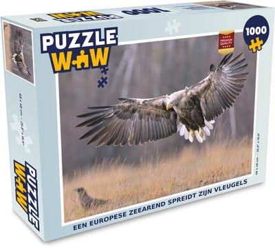 Puzzel Een Europese zeearend spreidt zijn vleugels - Legpuzzel - Puzzel 1000 stukjes volwassenen