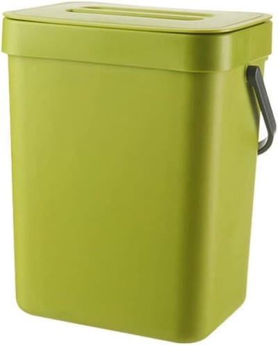 Keuken Compostbak - Afvalbak GFT - Afval Scheiden - Drukring Ontwerp - 3 Liter - Groen