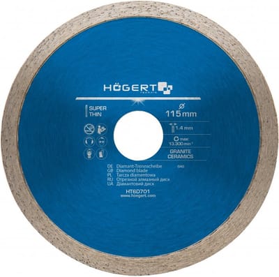 Diamantschijf 115 х 1,4 х 22,2 mm