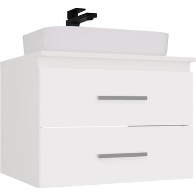 Hangende Badkamerkast NEL60 met 2 Lades - Onder Wastafel | Wit | 60x50x45 cm