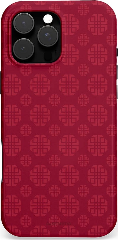 Casetastic Hoesje Geschikt voor Apple iPhone 16 Pro Max Magsafe - Stijlvolle Beschermende Duo-layer Case - Oosters Rood