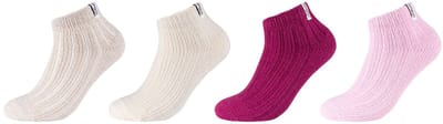s.Oliver Unisex Hygge, Rib Sneaker Socks, 4-pack, gerecycled polyester, warm, zachte teennaad, geweven logo, mat effect, elegante sokken, sokken, comfortabele sneakersokken