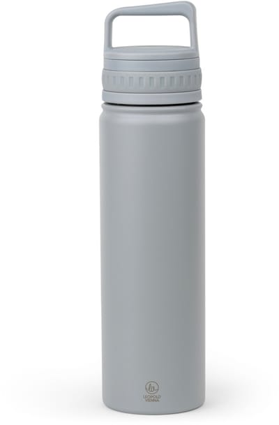 Leopold Vienna - Drinkfles Moshi to-go beker thermosfles - dubbelwandig RVS - grijs
