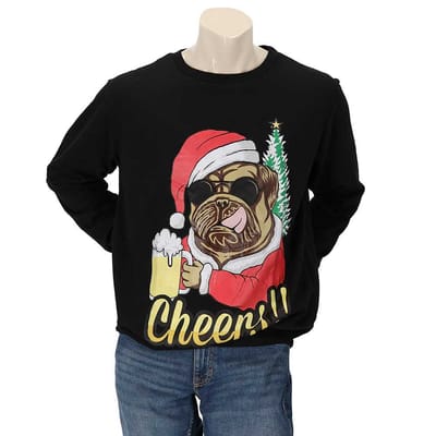 Kerst trui - Heren - Zwart / XL
