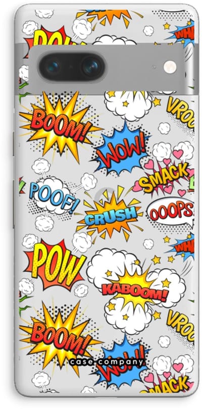 Case Company® - Hoesje geschikt voor Google Pixel 7 hoesje - Pow Smack - Soft Cover Telefoonhoesje - Bescherming aan alle Kanten en Schermrand