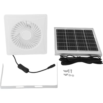 6 inch Zonnepaneel Afzuigventilator Wit Rond 8W Zonnepaneel Ventilator voor Ventilatie Koeling Badkamer Keuken