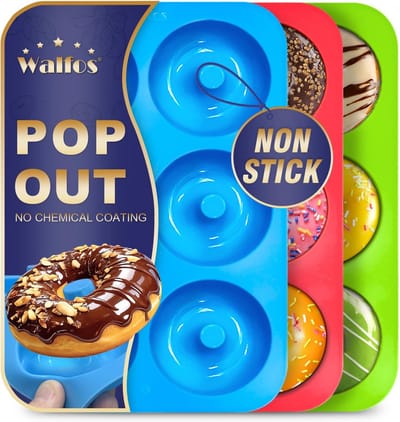 Set van 3 Siliconen Donut Vormen - Non-Stick voor Perfecte Donuts en Bagels