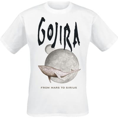 Gojira T-shirt - Whale From Mars - S tot XXL - voor Mannen - wit