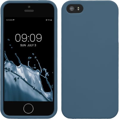 kwmobile telefoonhoesje geschikt voor Apple iPhone SE (1.Gen 2016) / iPhone 5 / iPhone 5S - Hoesje voor smartphone - Back cover in marineblauw