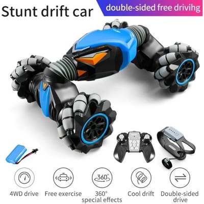 Nieuwe RC Auto 4WD Radiobesturing Stunt Auto Gebaar Inductie Draaien Terreinwagen Lichte Muziek Drift Speelgoed Hoge snelheid Klimmen RC Auto Handle+ gesture remote control 1 battery