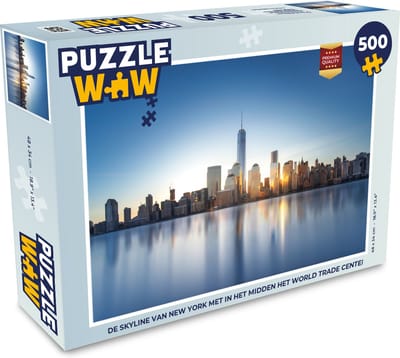 Puzzel De skyline van New York met in het midden het World trade center - Legpuzzel - Puzzel 500 stukjes