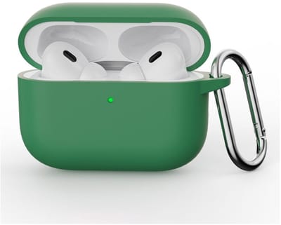 Siliconen Hoesje geschikt voor Apple AirPods Pro 3 | met Karabijnhaak | Groen