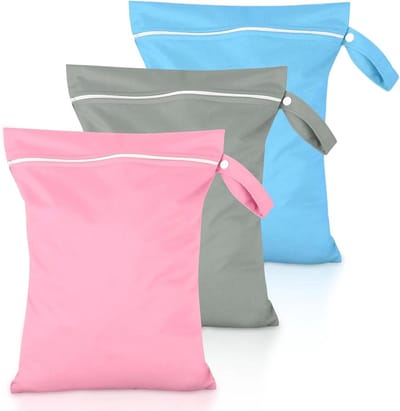 Set van 3 Waterdichte Waszakken 40 x 30 cm voor Reis, Sport en Camping met Rits voor Vochtige Kleding