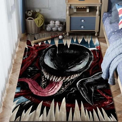 Marvel Venom Print Tapijt Vloerkleed voor Thuis Woonkamer Slaapkamer Bank Deurmat Decor Antislip Vloermat Garderobe Speelruimte Vloerkleed 40x60cm
