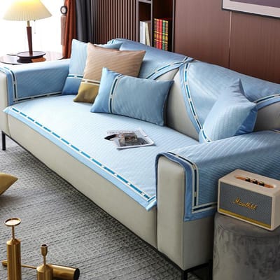 Ijszijde Bankkussen Zomer Zomer Eenvoudig Modern Antislip Bankhoes Zitkussen voor Zomer Hoesdoek 60*60cm
