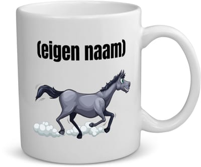 Akyol - rennend paard met eigen naam koffiemok - theemok - Paarden - dieren liefhebber - iemand die houdt van paarden - verjaardag - cadeau - kado - geschenk - 350 ML inhoud