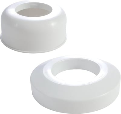 3x Wandrozet voor Sifon Afvoer Ø 40 mm - Kunststof Afdekkap voor Douche en Wastafel