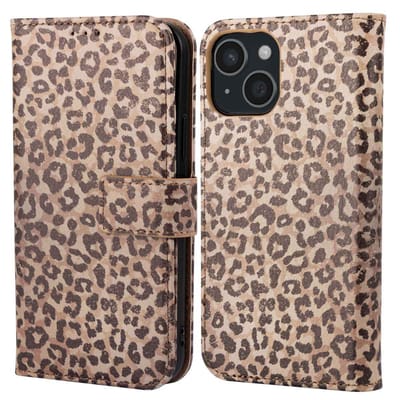 imoshion Hoesje - Geschikt voor Apple iPhone 15 - Design Bookcase smartphone - Leopard Mood