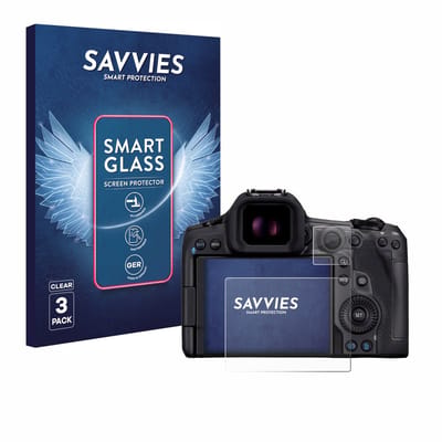 3 Stuks Savvies Screenprotector - geschikt voor Canon EOS R5 Mark II - beschermfolie glas transparant